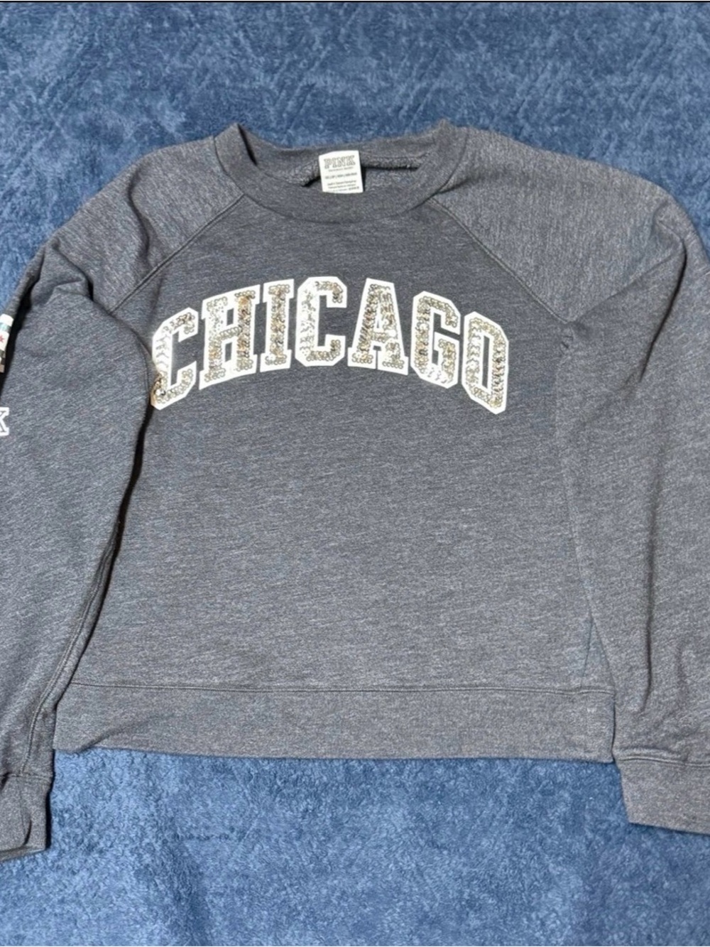 Victoria’s Secret Pink Chicago Graphic Crewneck Sweatshirt - Gray